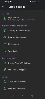 AVG Browser android App screenshot 1